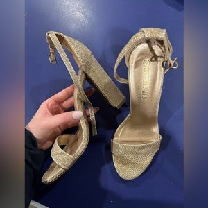 Gorgeous heels - gold sparkles